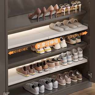 可伸缩鞋柜分层隔板鞋子收纳神器鞋架隔层柜子省空间收纳架置物架