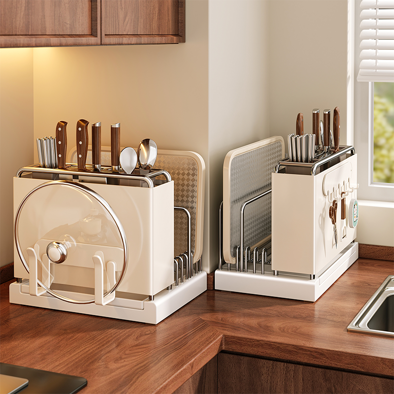 【巨省空间】厨房刀架菜板架