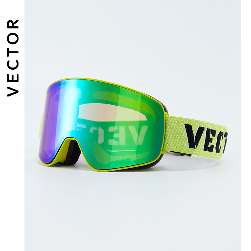 VECTOR滑雪眼镜成人双层防雾镜片可卡近视雪地护目镜滑雪大pro范