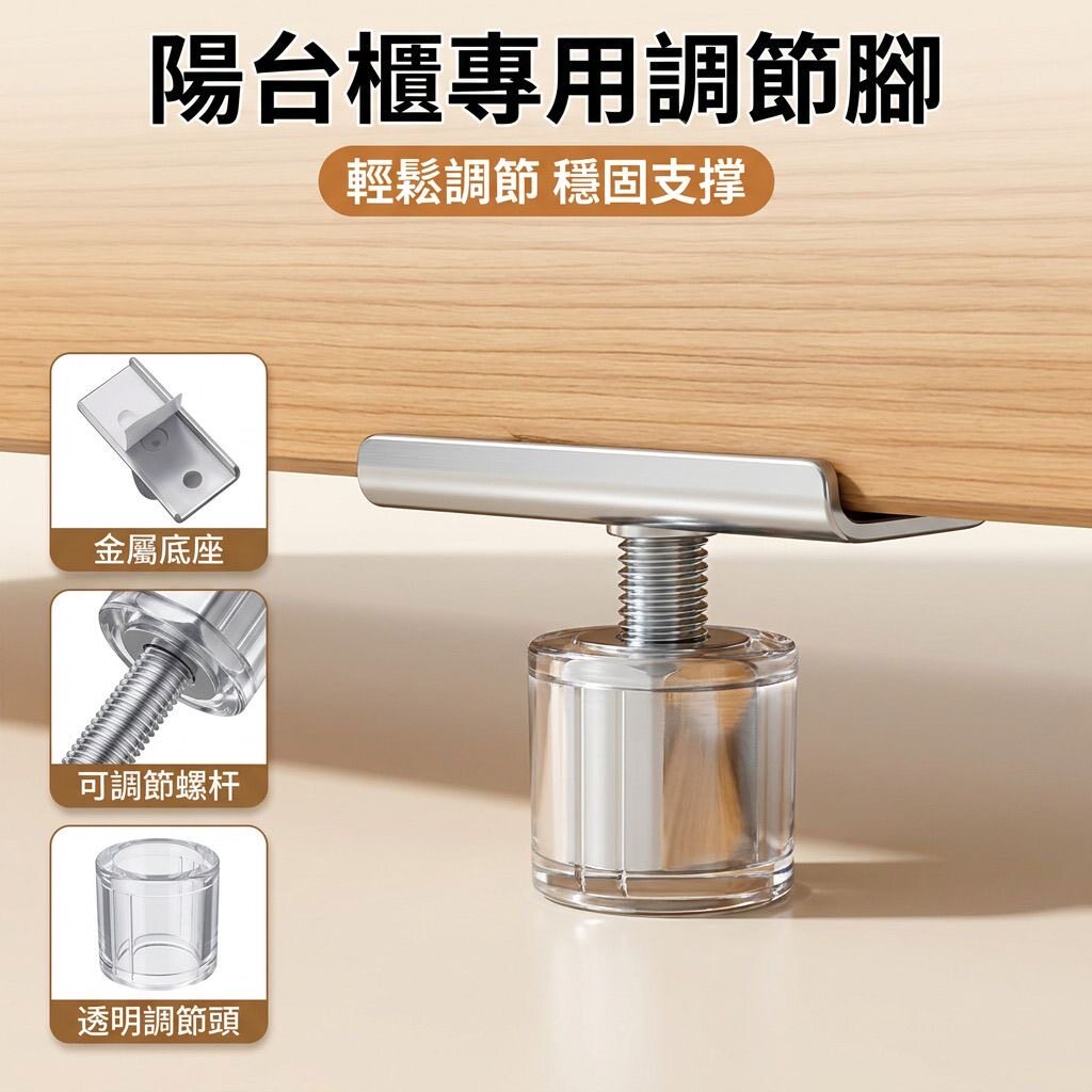 可调节柜角阳台柜抬高洗衣柜调节家具脚垫