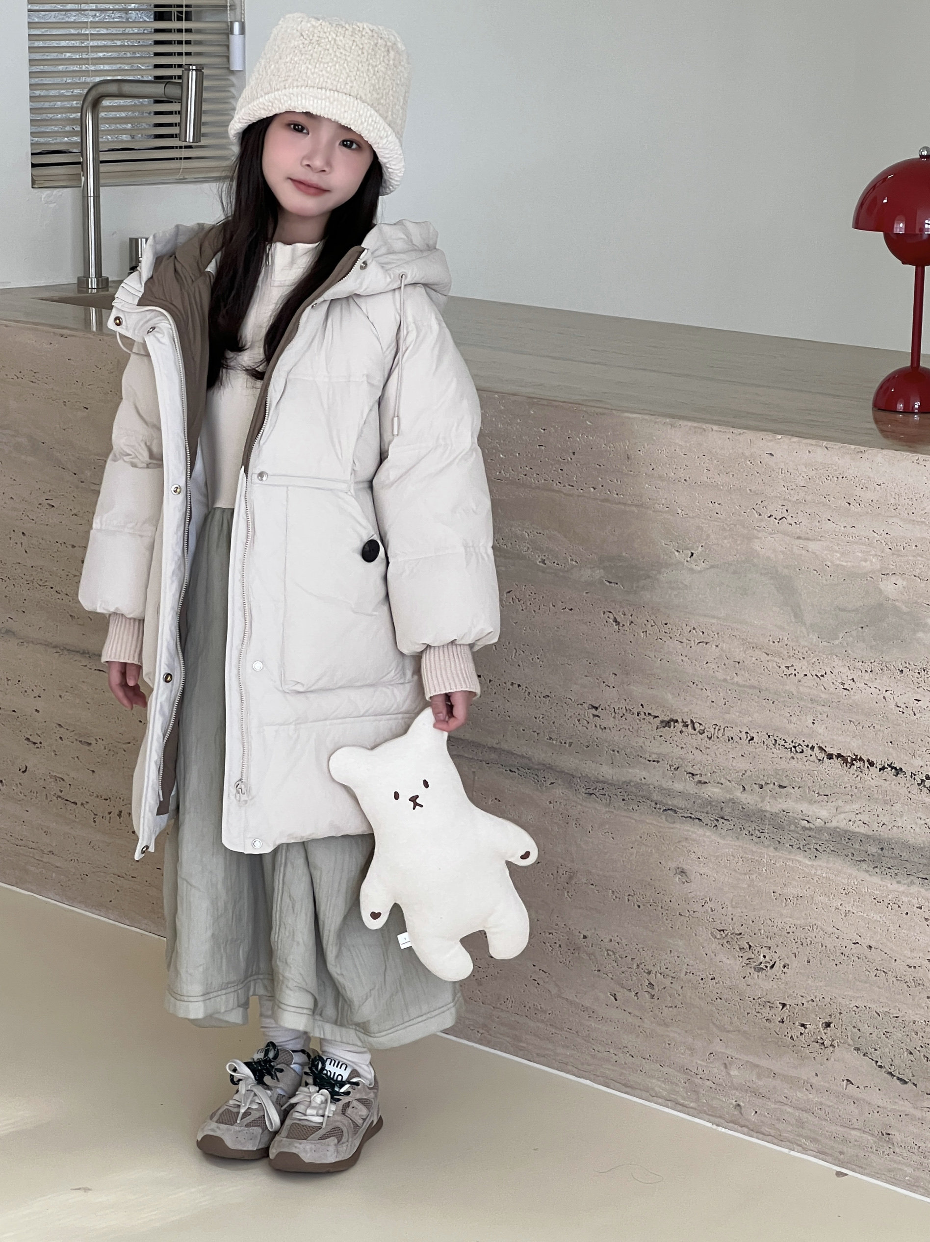 女童羽绒服2025冬季新款韩系儿童中长款三防加厚保暖洋气羽绒外套