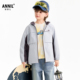 男童梭织外套2026春发热三防外套撞色宽松 安奈儿童装 商场同款