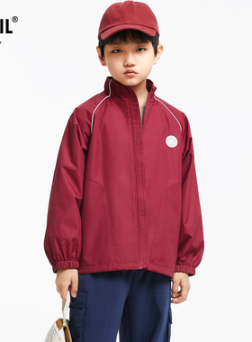 【商场同款】安奈儿童装男童风衣外套2024新款秋三防保暖AB435524