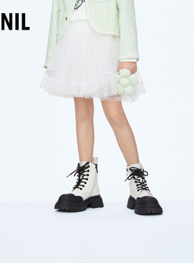 【商场同款】安奈儿童装女童半身裙2024新款春网纱裙子AG413658