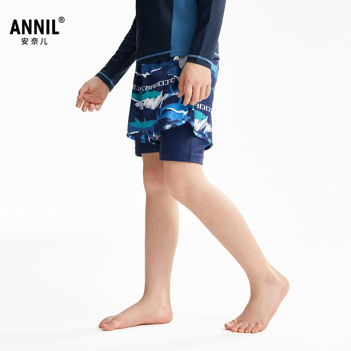 安奈儿童装男童泳裤2025夏新款高弹疏水假两件泳池沙滩时尚短裤,童装/婴儿装/亲子装,泳衣裤,淘宝优惠券,粉丝福利购,淘宝优惠卷