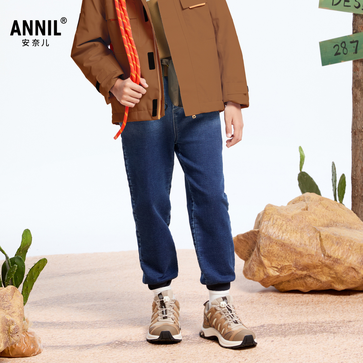 安奈儿童装男童牛仔夹裤
