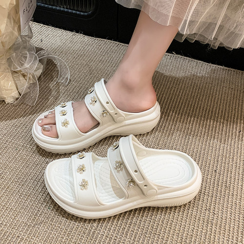 5cm厚底增高一字拖鞋女夏季外穿