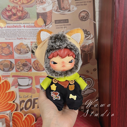 仅娃衣)小野公路日志可爱娃搪毛绒公仔棕系换装娃衣可爱英伦着替