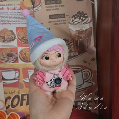 现货三代Wakuku立刻开挂吧系列摆件盲盒毛绒娃娃搪胶粉色可爱娃衣