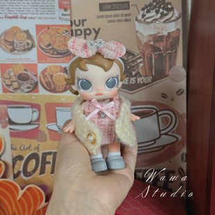 仅娃衣babymolly积极入冬可爱搪胶毛绒衣服套装格子ob11裙子