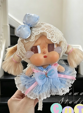 哭娃CRYBABYvacation系列搪胶毛绒吊卡甜在一起娃衣crybaby衣服