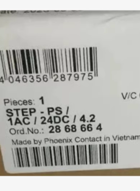 菲尼克斯电源 STEP系列 2868664 STEP-PS/1AC/24DC/4.2A