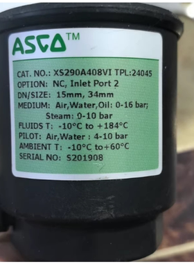 ASCO角阀 角座阀XS290A408VI
