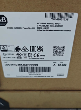 罗克韦尔AB变频器20G11NC104JA0NNNNN