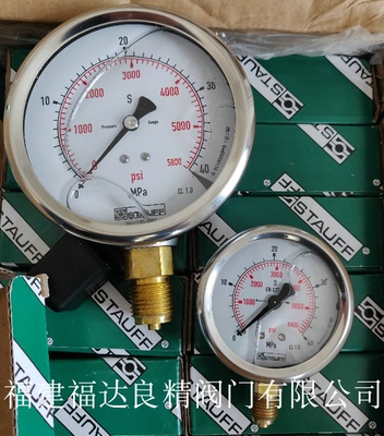 德国STAUFF西德福压力表100表径 SPG-100 40MPA 400BAR