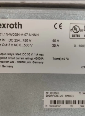 力士乐 IndraDrive 驱动器HMS01.1N-W0054-A-07-NNNN