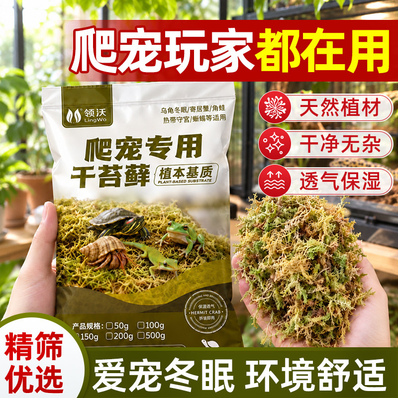 干苔藓爬宠垫材乌龟冬眠专用青苔天然保湿保温造景铺面苔藓微景观