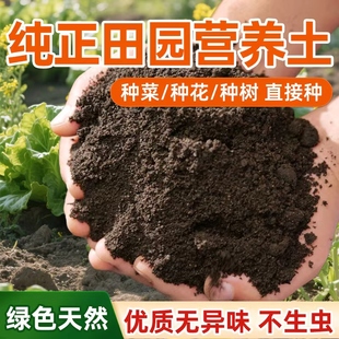 田园营养土天然优质养花种菜土正宗无虫黑土土壤种植土三角梅草莓