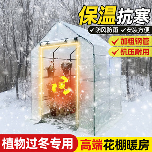 阳光暖棚骨架冬季家用农用户外庭院阳台花卉绿植盆栽过冬保温房棚