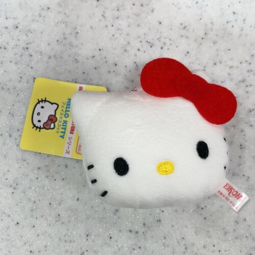 全新日本三丽鸥HelloKitty凯蒂猫头毛绒公仔玩偶包包挂件钥匙扣