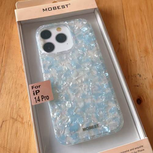 Mobest苹果14系列贝壳系列抗菌自修复镭射iPhone14pro软边透明适用于手机壳14Pro原包装防摔保护套