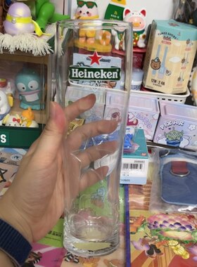全新喜力啤酒赠品Heineken啤酒杯玻璃杯透明杯家用喝水大容量网红