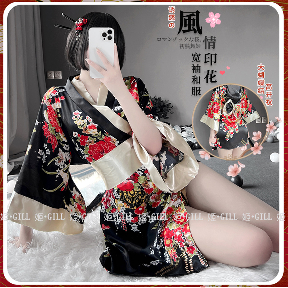 赤裸迷碟邀约透视日系和服蕾丝