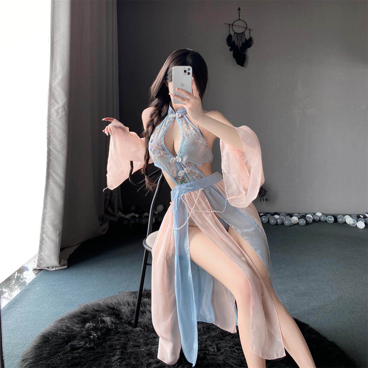 姬GILL性感内衣睡衣火辣纯欲透视古装复古汉服旗袍酒吧夜店套装女