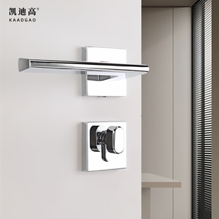 北欧风门锁室内卧室静音磁吸现代简约实木房门锁银灰黑色美式 门锁