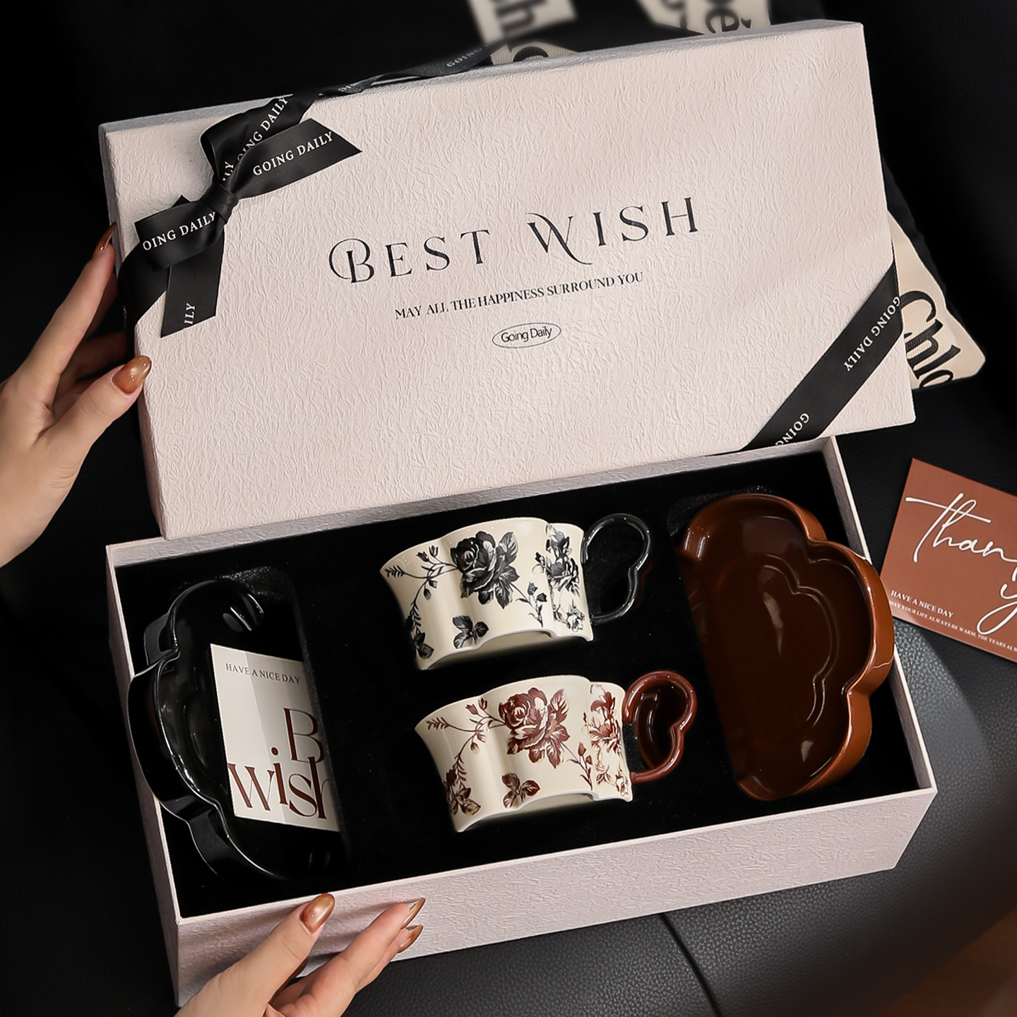 高级感玫瑰法式轻奢伴手礼陶瓷