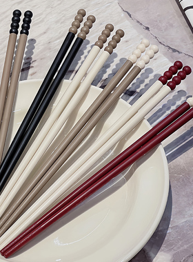 筷子家用高档抗菌防滑耐高温快子食品级轻奢风2024新款套装