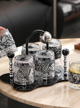 漫时光法式杯子套装家用待客玻璃杯女高颜值轻奢乔迁新居杯具整套