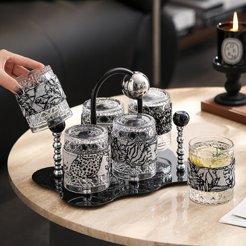 漫时光法式杯子套装家用待客玻璃杯女高颜值轻奢乔迁新居杯具整套