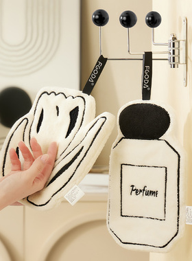 漫时光擦手毛巾挂式吸水不掉毛厨房家用可爱搽手巾高颜值加厚抹布