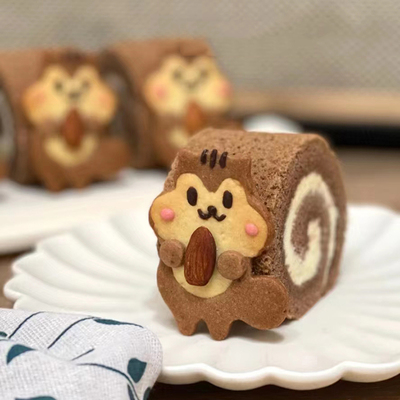 可爱抱抱松鼠饼干模具黄油曲奇饼干磨具卡通家用diy网红烘焙工具