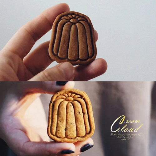 韩国网红可露丽饼干模具栗子曲奇法式甜品烘焙工具3d立体压式磨具