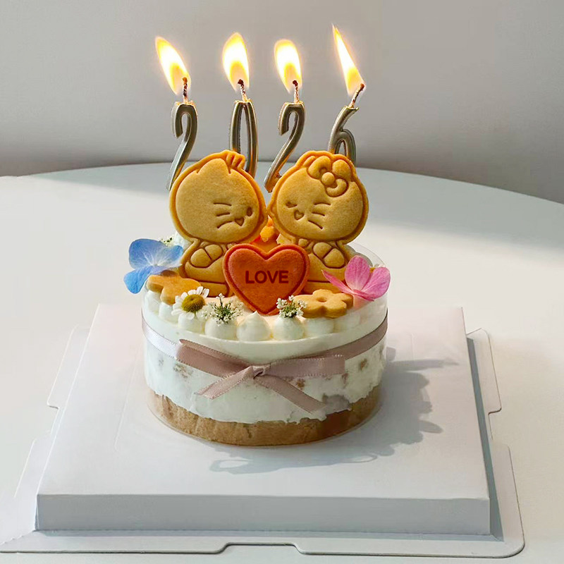 卡通情侣HelloKitty饼干模具情人节love纪念日3d立体diy烘焙工具