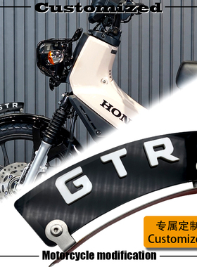 适用于幼兽CC110宗申野米 嘉陵CoCo定制复古挡泥板装饰牌号码立牌