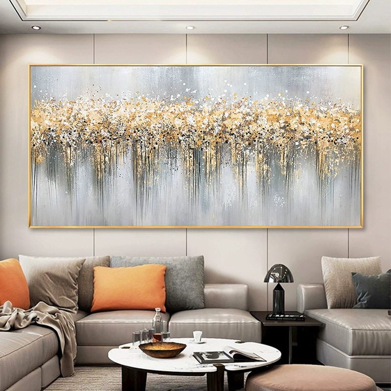 大芬油画村客厅纯手绘抽象金玉满堂装饰画现代轻奢沙发背景墙挂画,珠宝/钻石/翡翠,车挂,淘宝优惠券,粉丝福利购,淘宝优惠卷