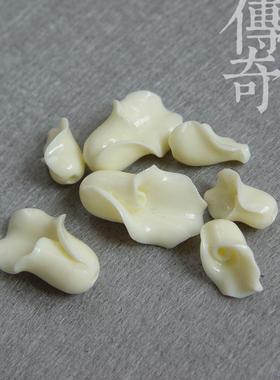 牙白树脂花珠毛衣链星月菩提配饰