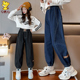 儿童牛仔裤 中大童加厚休闲宽松春季 子春秋外穿2026新款 女童裤
