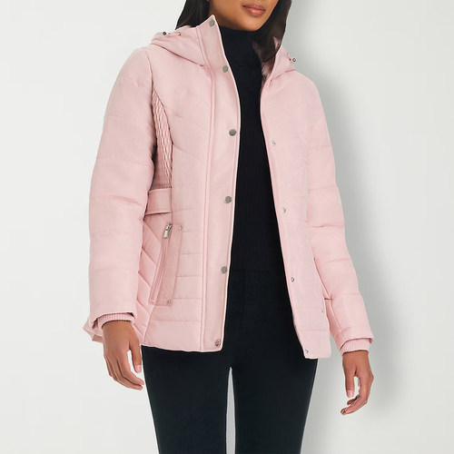 欧美通勤显瘦仿风雨雪棉衣连帽