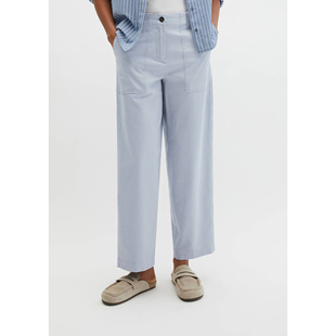 欧美轻奢高腰天丝棉水洗休闲锥形裤筒装裤长裤 外贸原单女装春夏