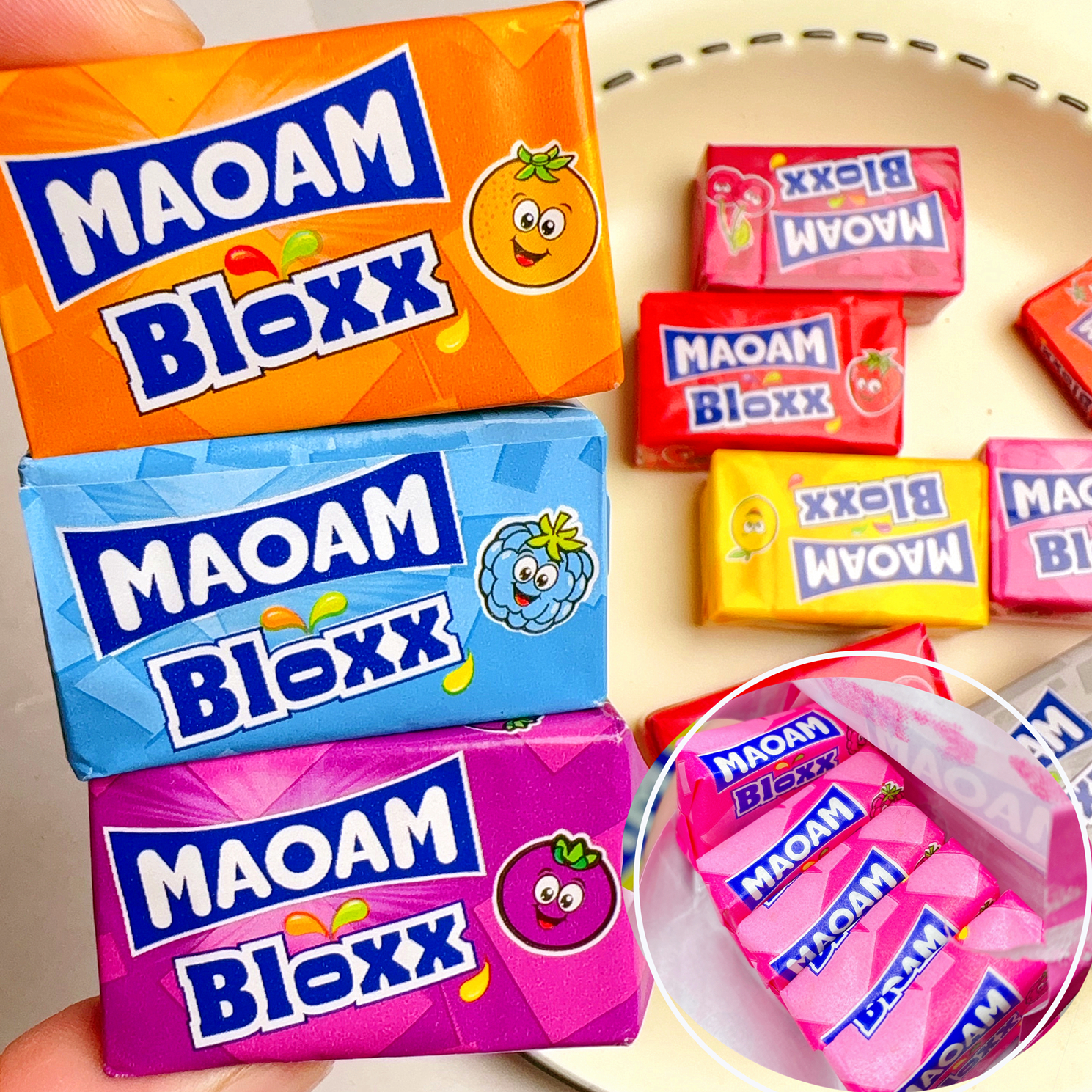 德国毛姆Maoam水果软糖酸奶棒哈瑞宝长条独立包装酸糖果圣诞零食