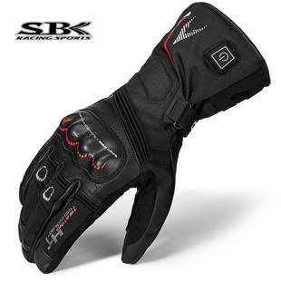 北京风速 SBK冬季电加热可触屏摩托车机车骑行手套保暖防水防摔
