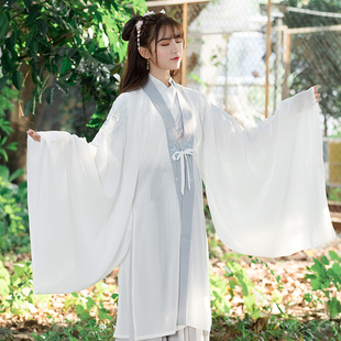 租汉服文艺复古中秋中国风运动会演出服毕业季晋魏风舞台走秀租