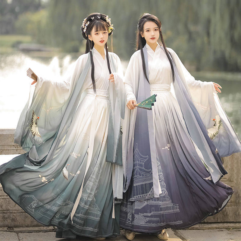 出租汉服女中国风晋制齐腰襦裙超仙古装演出文艺汇演古风毕业照