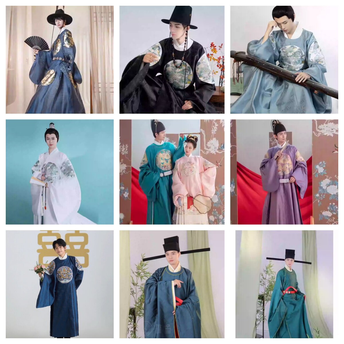 中式明制婚礼父母装父亲母亲司仪礼服租赁汉服婚服爸爸妈妈装出租