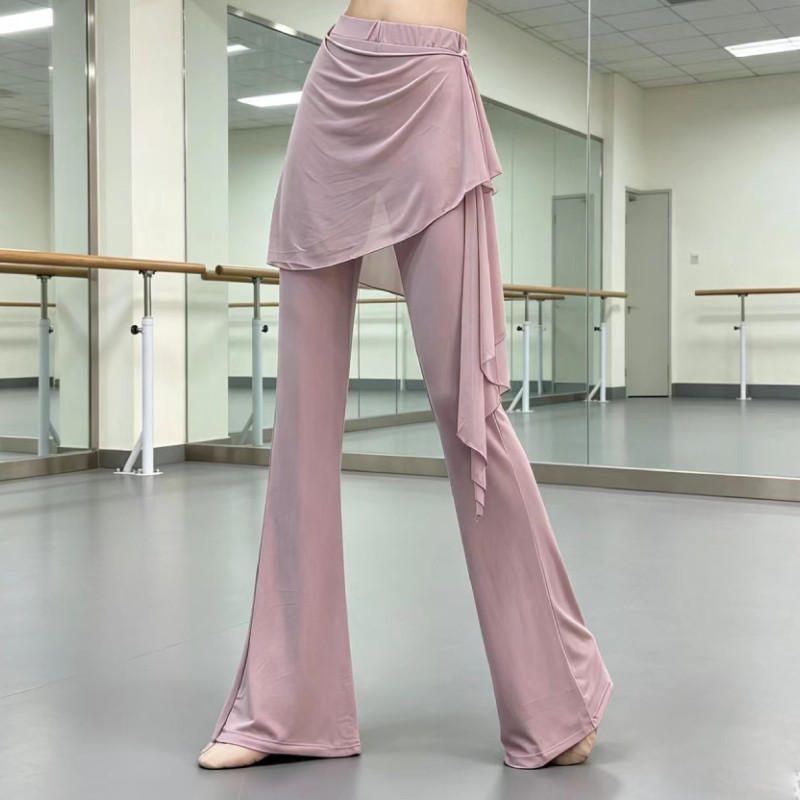 舞蹈裤子形体喇叭裤飘逸假两件现代舞衣服中国舞服装古典舞练功服图片