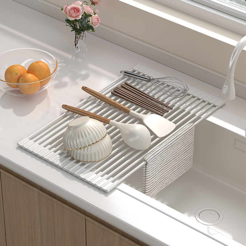 【不占空间】厨房沥水架沥水卷帘